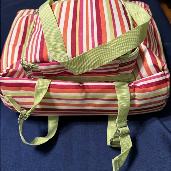 NWOT Insulated Picnic Tote Bag with a blanket and dinnerware. - Picture 9 of 11